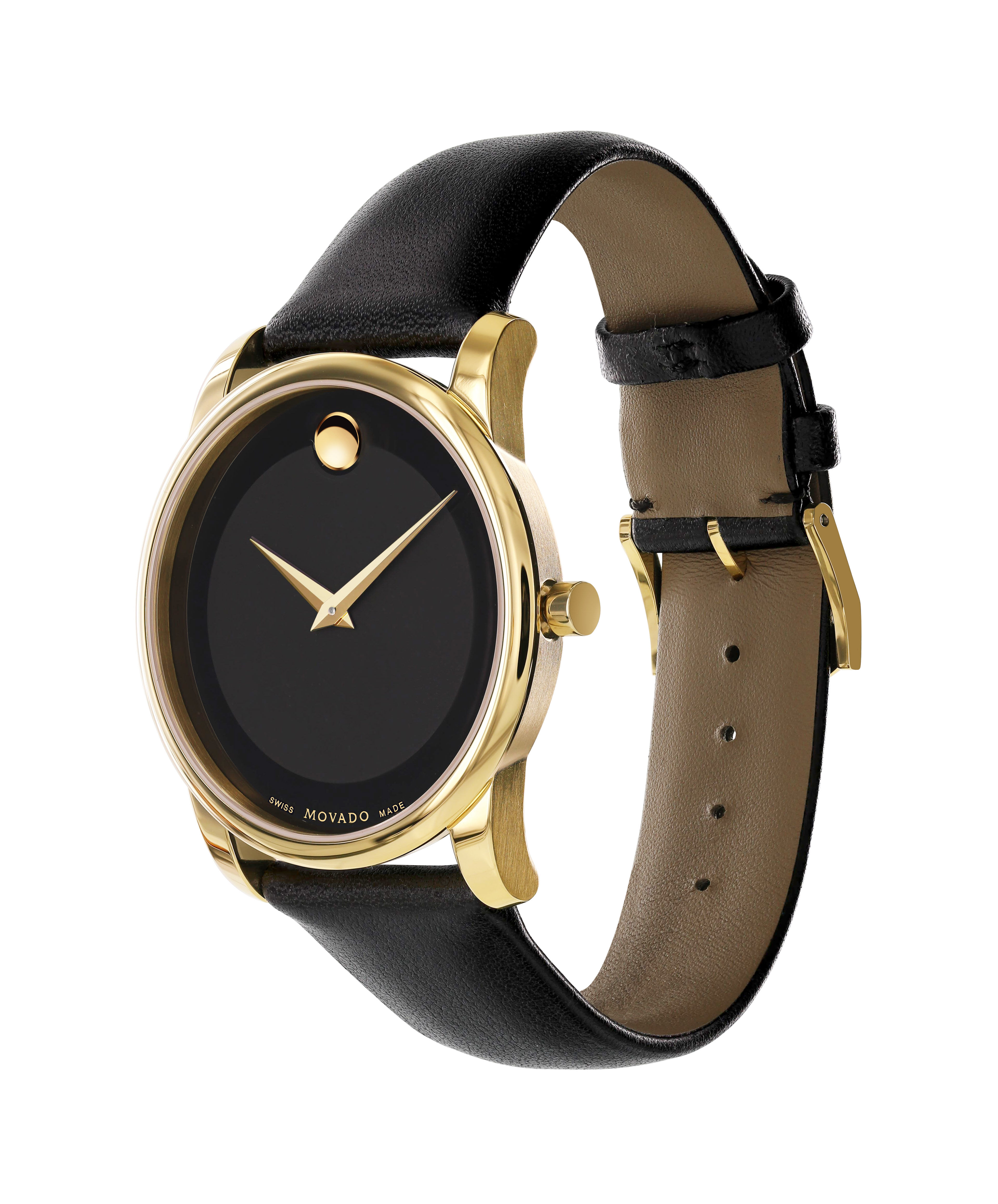 Movado Men's Watch 32mm Steel Gold Plated Museum Watch Rar Rar