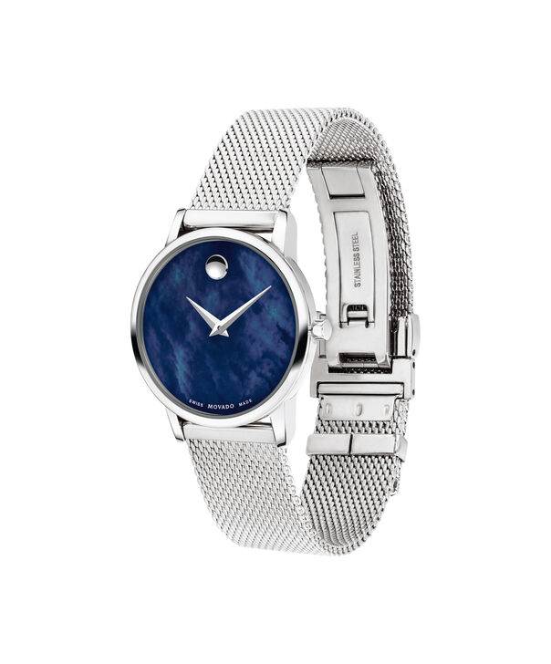 movado museum watch blue face